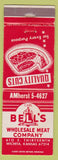 Matchbook Cover - Carl Bell's Meat Wichita KS steaks