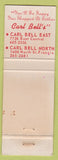 Matchbook Cover - Carl Bell's Meat Wichita KS steaks
