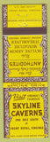 Matchbook Cover - Skyline Caverns Front Royal VA
