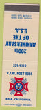 Matchbook Cover - VFW Brea CA