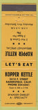 Matchbook Cover - Kopper Kettle Bakersfield CA orange