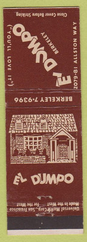 Matchbook Cover - El Dump Restaurant Berkeley CA