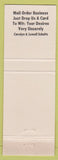 Matchbook Cover - Car Low Stamps Santa Ana CA peach