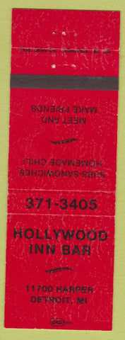 Matchbook Cover - Hollywood Inn Bar Detroit MI