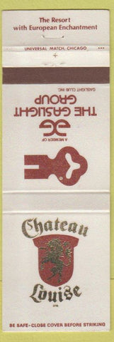 Matchbook Cover - Gaslight Group Chateau Louise Dundee IL