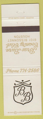 Matchbook Cover - Brae Burn Country Club Houston tX