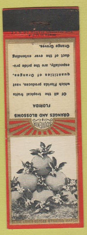 Matchbook Cover - Oranges and Blossoms FL citrus groves