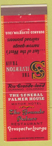 Matchbook Cover - General Palmer House Motor Hotel Durango Silverton Colorado