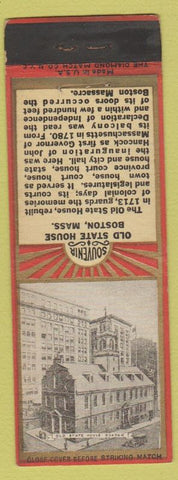 Matchbook Cover - Old State House Boston MA WEAR