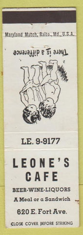 Matchbook Cover - Leone's Cafe NO TOWN