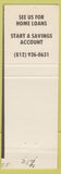 Matchbook Cover - Peoples Building Loan Aurora IN