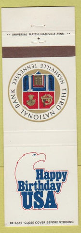 Matchbook Cover - Third National Bank Nashville TN 1976