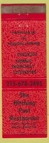 Matchbook Cover - hitching Post Restaurant West Lawn PA