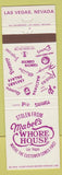Matchbook Cover - Mabel's Whore House Las Vegas NV casino white purple letters