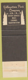 Matchbook Cover - Yellowstone National Park Motor Lodge WEAR WY
