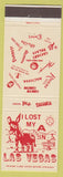 Matchbook Cover - I lost my Ass in Las Vegas casinos NV