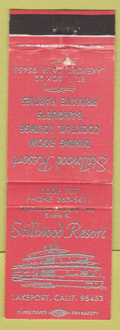 Matchbook Cover - Stillwood Resort Lakeport CA