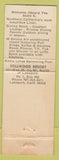 Matchbook Cover - Stillwood Resort Lakeport CA