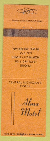 Matchbook Cover - Alma Motel MI