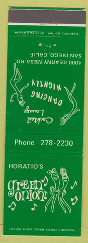 Matchbook Cover - Green Onions San Diego CA girlie? Onion