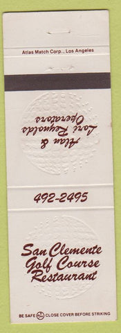 Matchbook Cover - San Clemente Golf Course Restaurant CA