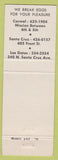 Matchbook Cover - Broekn Egg Omelet House Carmel Santa Cruz Los Gatos CA