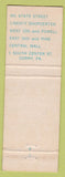 Matchbook Cover - Marine National Bank Corry PA
