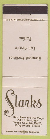 Matchbook Cover - Starks Restaurant West Covina CA
