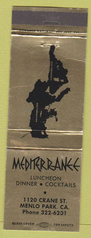 Matchbook Cover - Mediterranee Restaurant Menlo Park CA