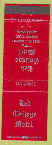 Matchbook Cover - Red Cottage Motel Menlo Park CA