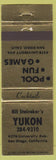 Matchbook Cover - Yukon San Diego CA billiards