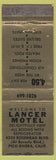 Matchbook Cover - Lancer Motel Pico Rivera CA