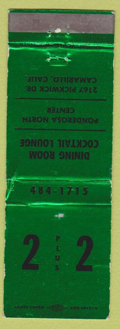 Matchbook Cover - 2 Plus @ Restaurant Camarillo CA WEAR