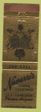 Matchbook Cover - Navarre's Restaurant Phoenix AZ