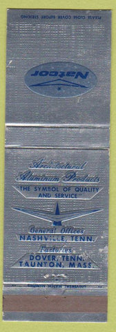 Matchbook Cover - Neatcor Aluminum Products Nashville TN Tauton MA