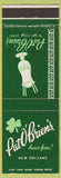 Matchbook Cover - Pat O'Brien's Bar New Orleans LA