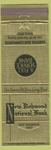 Matchbook Cover - New Richmond National Bank OH