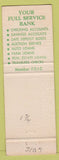 Matchbook Cover - Ripon State Bank Fairwater Brandon WI