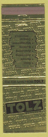 Matchbook Cover - Tolz Realtors Wildwood NJ Cape May Villas