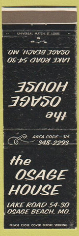 Matchbook Cover - Osage Hosue Osage Beach MO