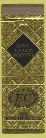 Matchbook Cover - Executives Club Orlando Central Park FL