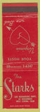 Matchbook Cover - The Starks West Covina CA