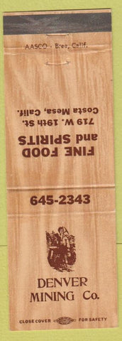 Matchbook Cover - Denver Mini Costa Mesa CA