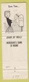 Matchbook Cover - Merchants Bank Miami FL