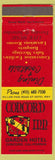 Matchbook Cover - Concord Inn Concord CA