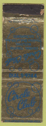 Matchbook Cover - Circle Club Sacramento CA