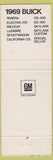 Matchbook Cover - 1969 Buick Caudill Motors Hobart OK
