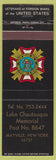 Matchbook Cover - VFW Lake Chautauqua Memorial Mayville NY