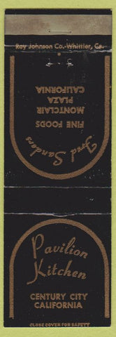 Matchbook Cover - Pavilion Kitchen Century City CA