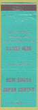 Matchbook Cover - New Edoya Japan Center San Francisco CA teal